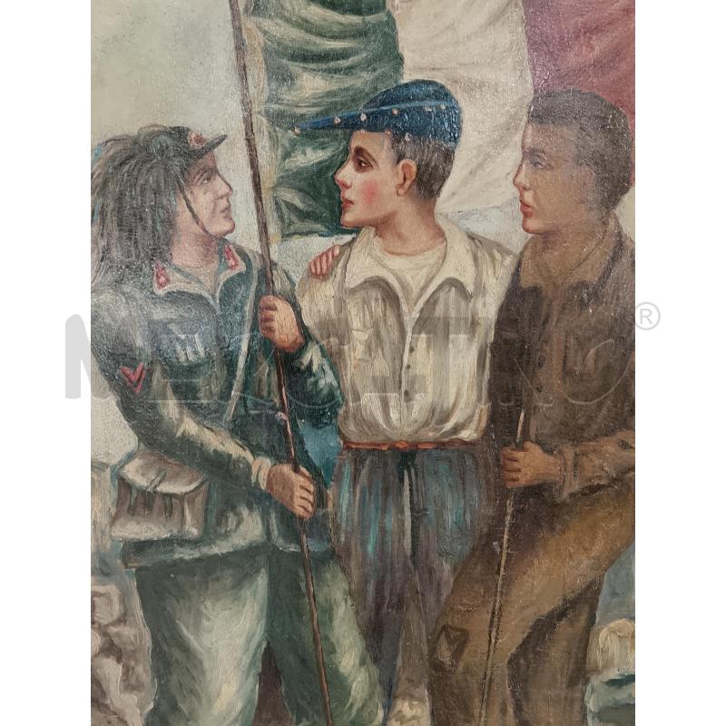 QUADRO OLIO SU TAVOLA BANDIERA ITALIANA | Mercatino dell'Usato Roma tiburtina 2