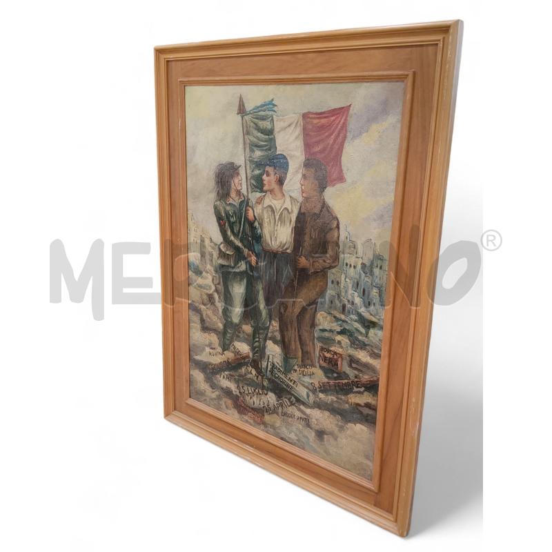 QUADRO OLIO SU TAVOLA BANDIERA ITALIANA | Mercatino dell'Usato Roma tiburtina 4