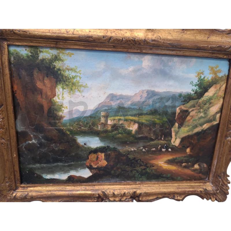 QUADRO PAESAGGIO CASE IN LONTANANAZA | Mercatino dell'Usato Roma tiburtina 2
