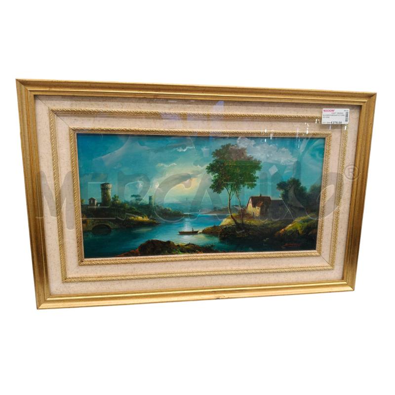 QUADRO PAESAGGIO CORNICE ORO | Mercatino dell'Usato Roma tiburtina 1