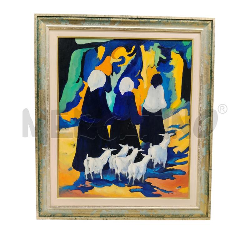 QUADRO PASTORELLE MUZZI+CERTIFICATO | Mercatino dell'Usato Roma tiburtina 1