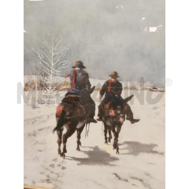 QUADRO UOMINI NEVE | Mercatino dell'Usato Roma tiburtina 3