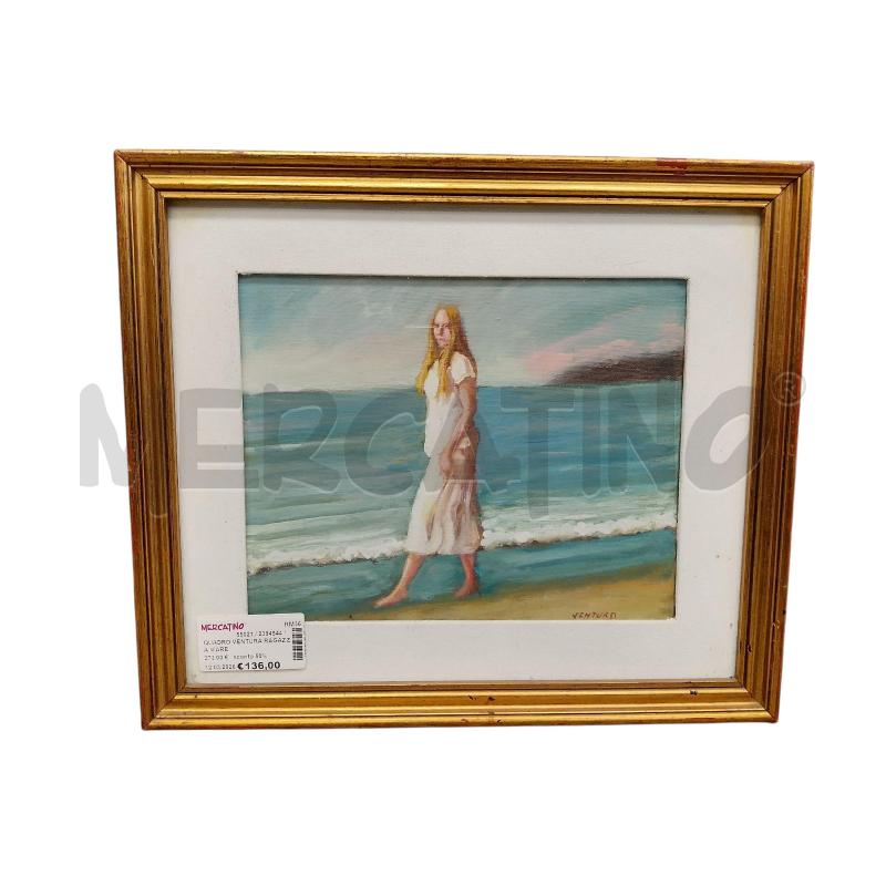 QUADRO VENTURA RAGAZZA MARE  | Mercatino dell'Usato Roma tiburtina 1