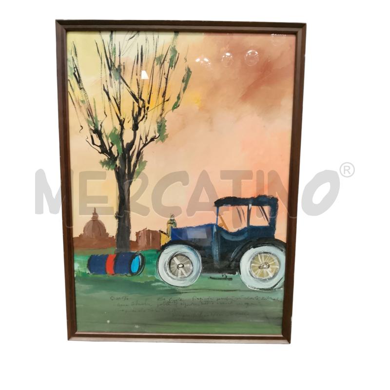 QUADRO VITTORIO QUINTAVALLE MACCHINA ALBERO | Mercatino dell'Usato Roma tiburtina 1