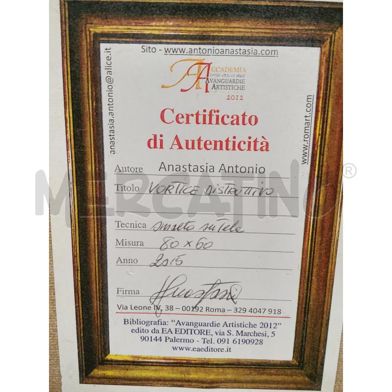 QUADRO VORTICE DISTRUTTIVO ANASTASIA ANTONIO | Mercatino dell'Usato Roma tiburtina 5