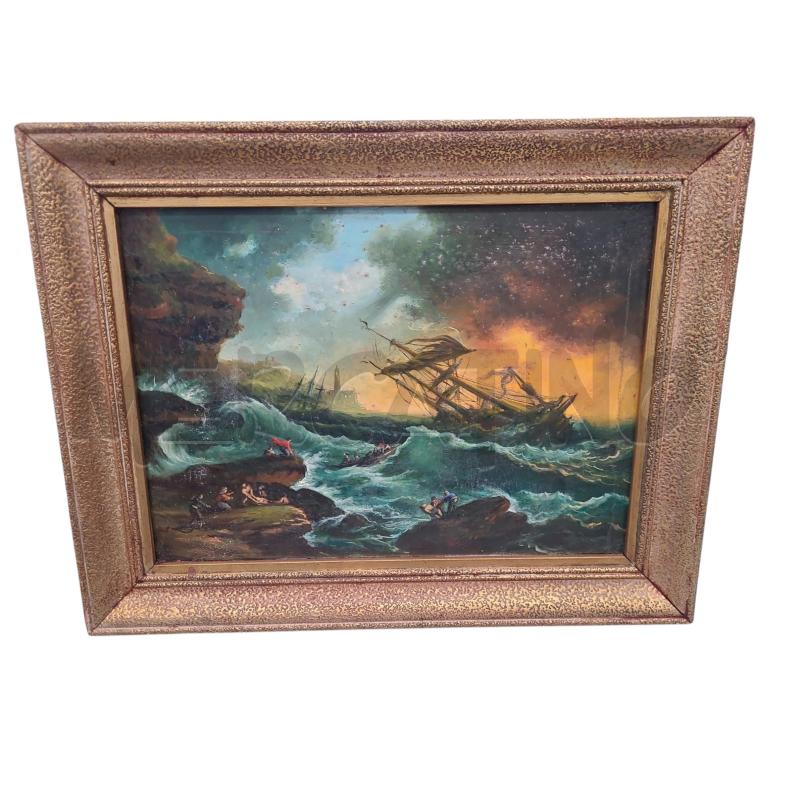 QUADRO  TEMPESTA IN MAR | Mercatino dell'Usato Roma tiburtina 1