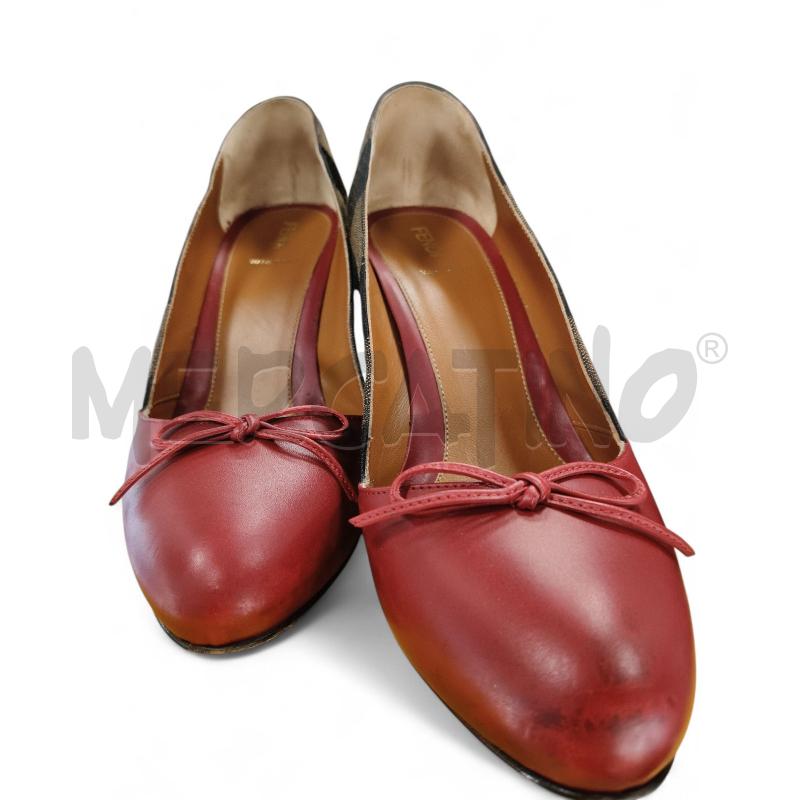 SCARPE DONNA FENDI PELLE ROSSA PEQUIN | Mercatino dell'Usato Roma tiburtina 2