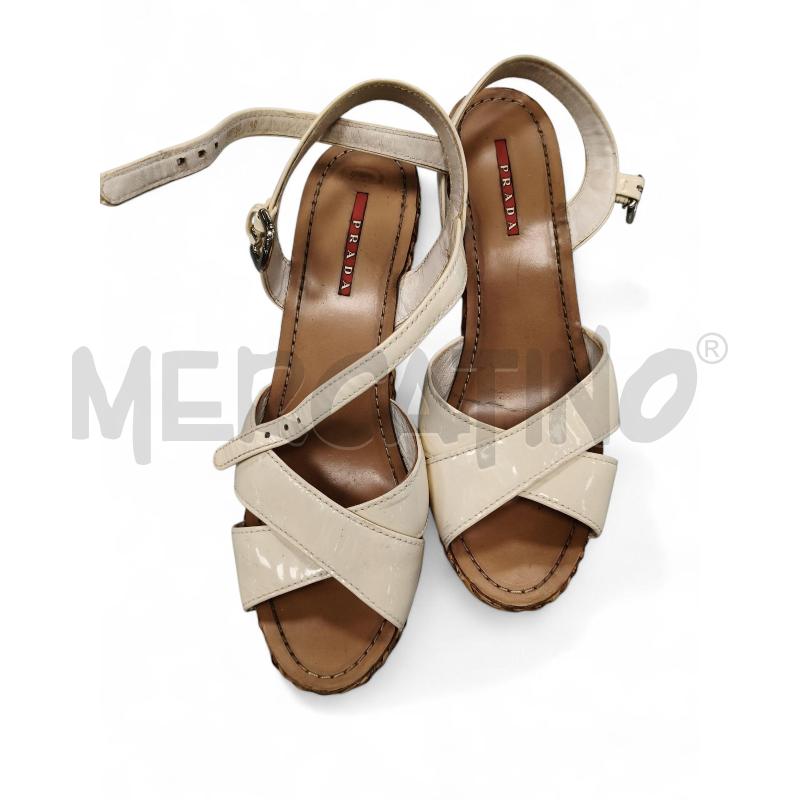 SCARPE DONNA PRADA ZEPPA BEIGE VERNICE | Mercatino dell'Usato Roma tiburtina 1