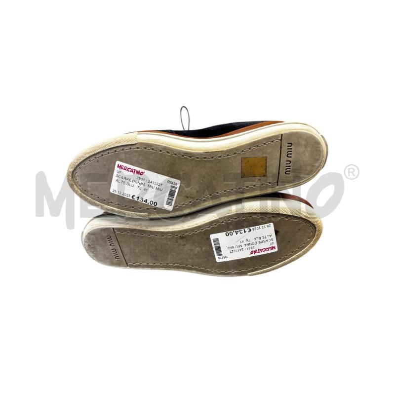 SCARPE DONNA  MIU MIU ALTE BLU  | Mercatino dell'Usato Roma tiburtina 5