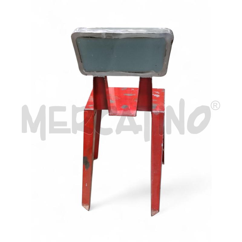 SEDIA METALLO ROSSA VIBRAZIONI ART DESIGH | Mercatino dell'Usato Roma tiburtina 4
