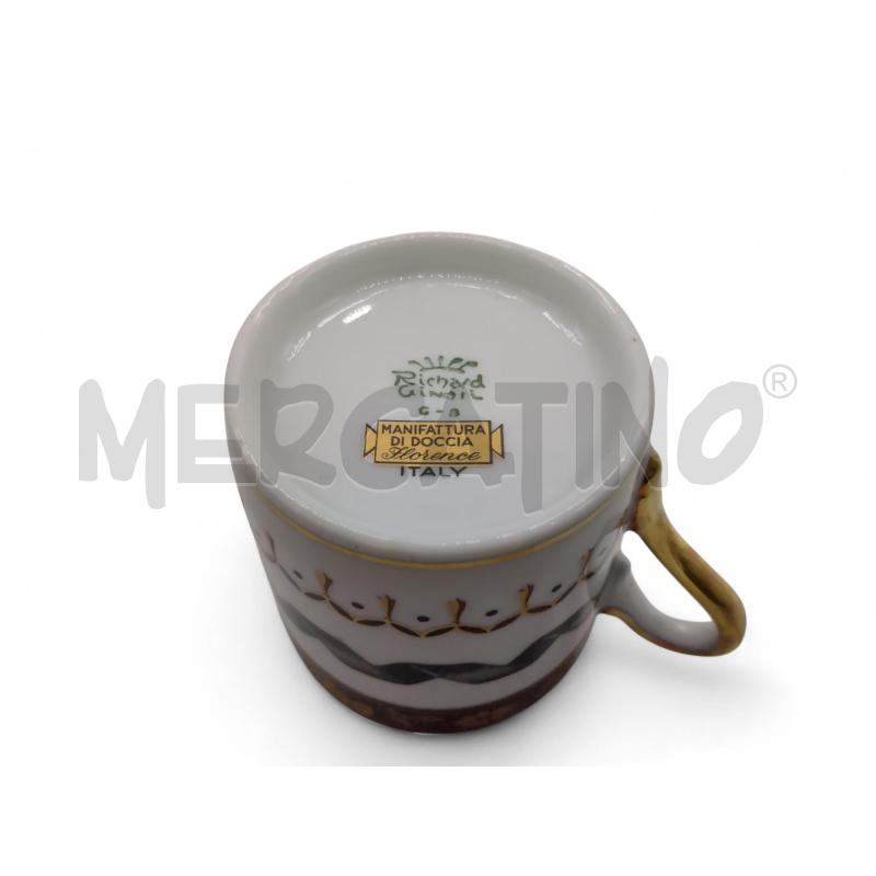 SERVIZIO  CAFFE PZ6 GINORI DOCCIA ORO NERO + PIATTINI | Mercatino dell'Usato Roma tiburtina 3