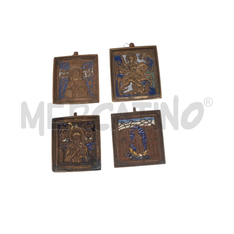 SET ICONE RUSSE BRONZO LACCATE | Mercatino dell'Usato Roma tiburtina 1