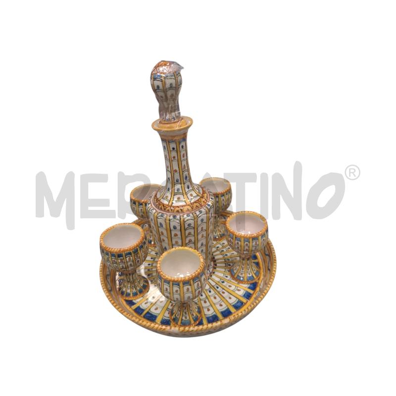 SET  COMPELTO PESATO  VASSOIO +BOTTIGLIETTA +5 CALICI | Mercatino dell'Usato Roma tiburtina 1
