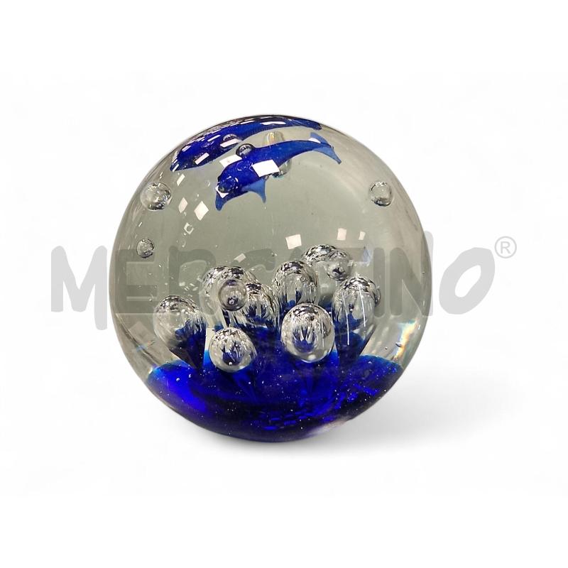 SFERA VETRO DELFINI BLU | Mercatino dell'Usato Roma tiburtina 1