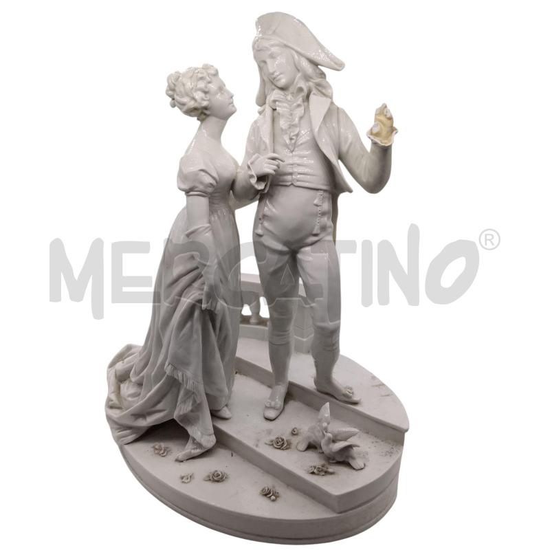 STATUA  LUI E LEI SCALINI BIANCA CAPODIMONTE | Mercatino dell'Usato Roma tiburtina 1