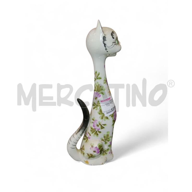 STATUINA  GATTO FIORI | Mercatino dell'Usato Roma tiburtina 2