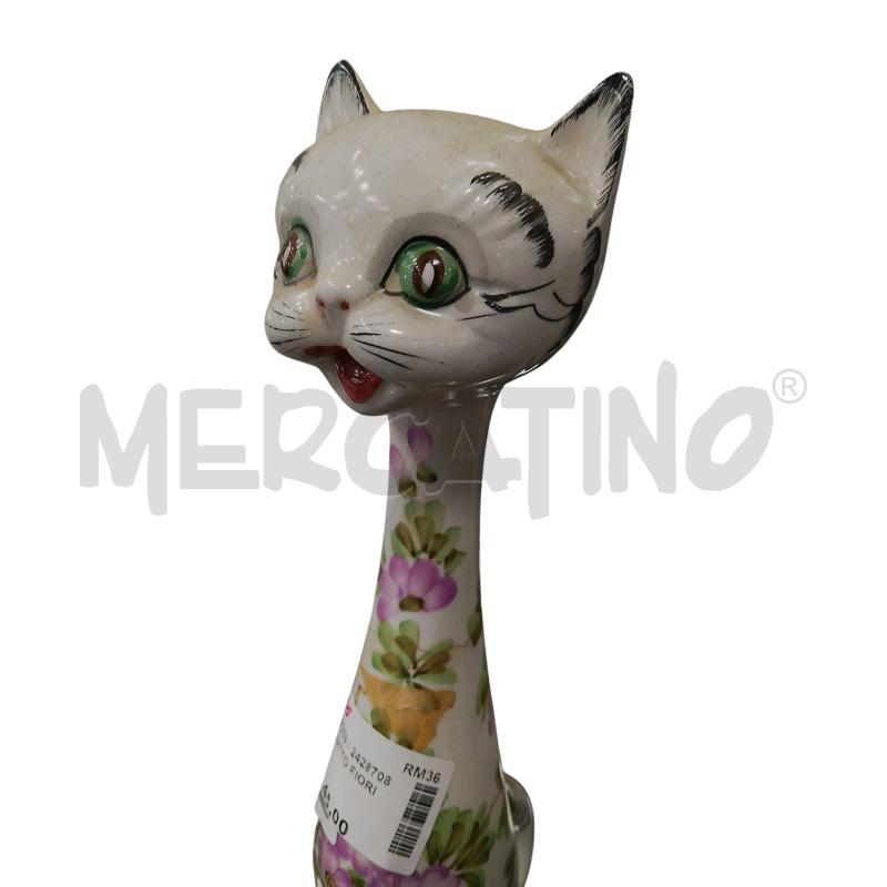 STATUINA  GATTO FIORI | Mercatino dell'Usato Roma tiburtina 3