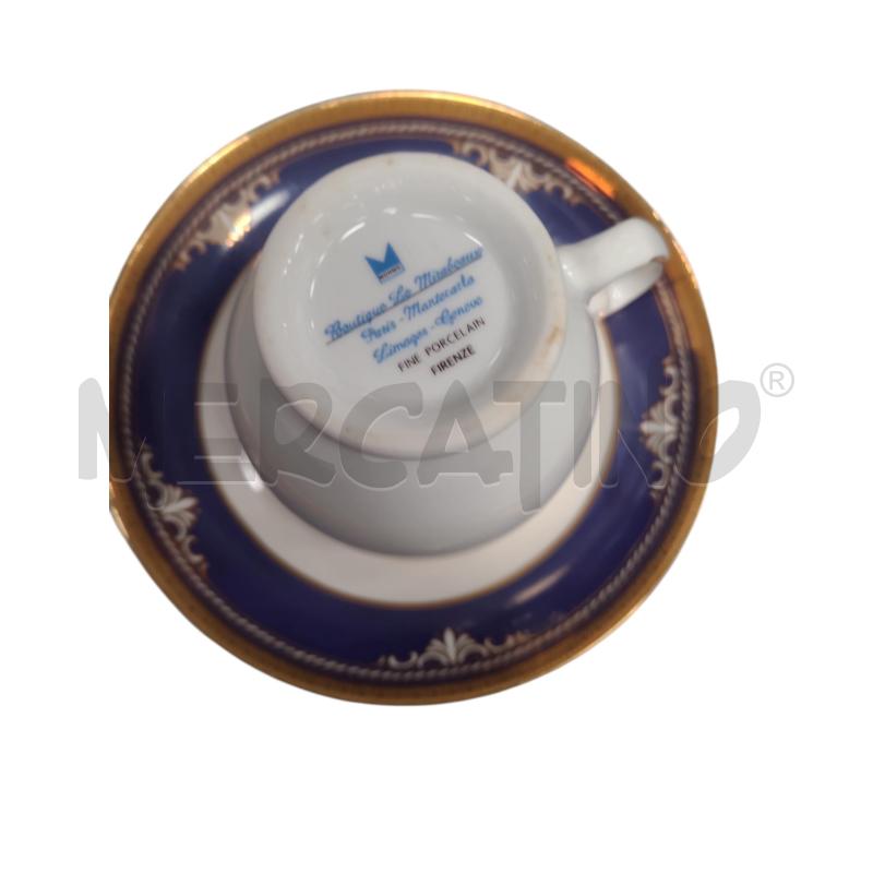 TAZZINE PZ 5 LIMOGES ORO BLU  | Mercatino dell'Usato Roma tiburtina 3