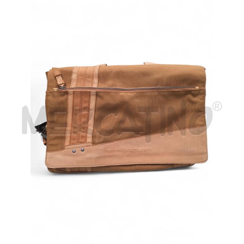 TRACOLLA UNISEX PIQUADRO PELLE BEIGE E TUSSUTO | Mercatino dell'Usato Roma tiburtina 1