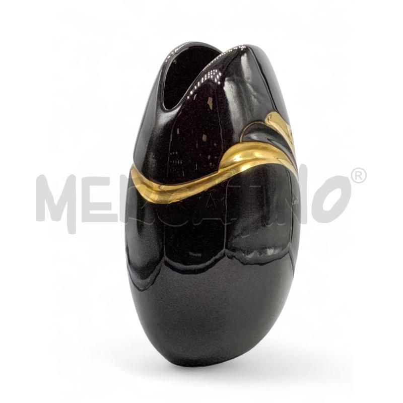 VASO NERO ORO CARPOÈ | Mercatino dell'Usato Roma tiburtina 2