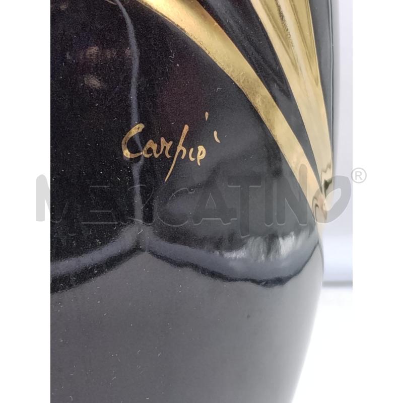VASO NERO ORO CARPOÈ | Mercatino dell'Usato Roma tiburtina 4