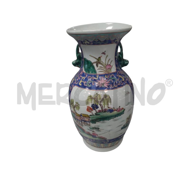 VASO ORIENTALE BLU PESCA | Mercatino dell'Usato Roma tiburtina 1