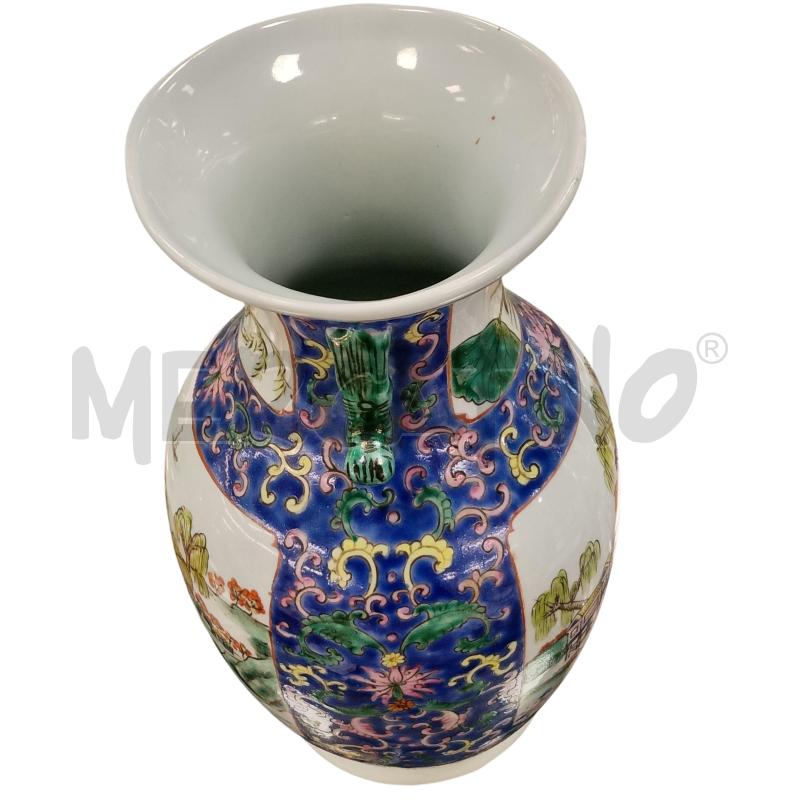 VASO ORIENTALE BLU PESCA | Mercatino dell'Usato Roma tiburtina 3
