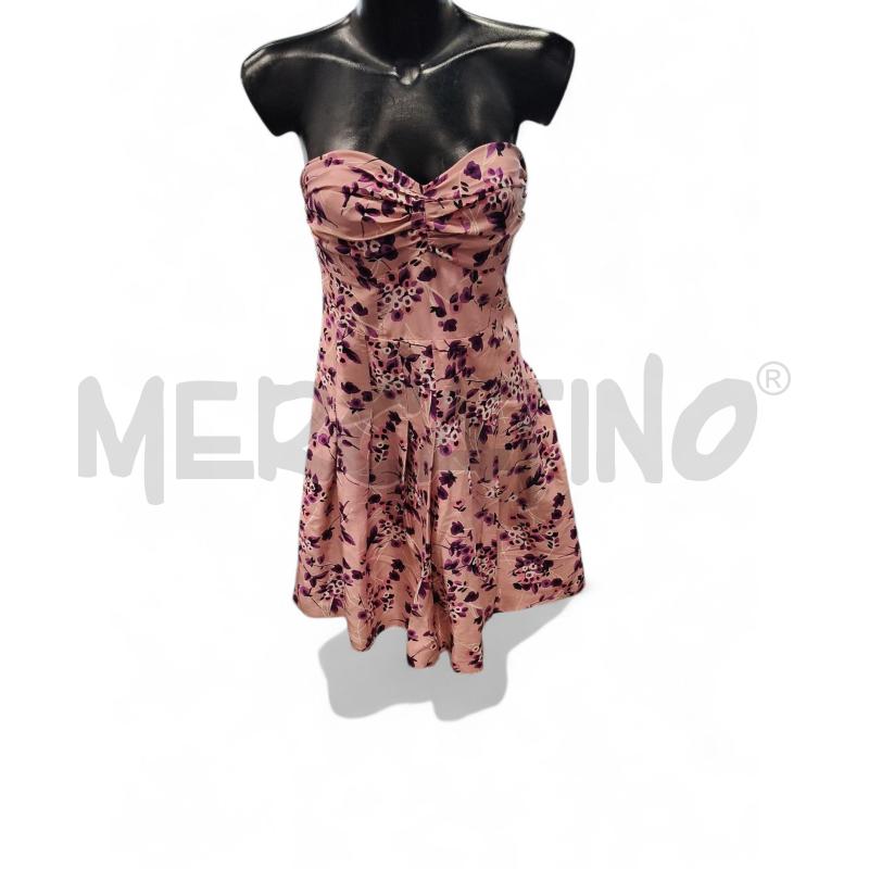 VESTITO DONNA ROSA FIORI EXPRESS SETA | Mercatino dell'Usato Roma tiburtina 1