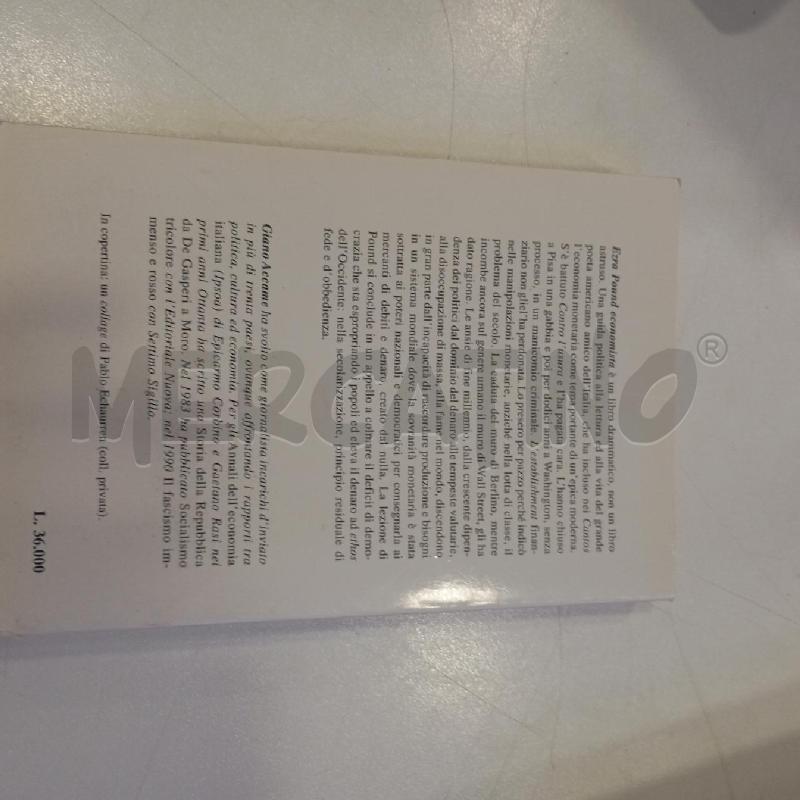 ACCAME EZRA POUND ECONOMISTA | Mercatino dell'Usato Roma viale tirreno 2