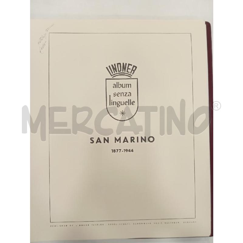 ALBUM FRANCOB SAN MARINO SU ALBUM LINDNER 1877-1955 | Mercatino dell'Usato Roma viale tirreno 1