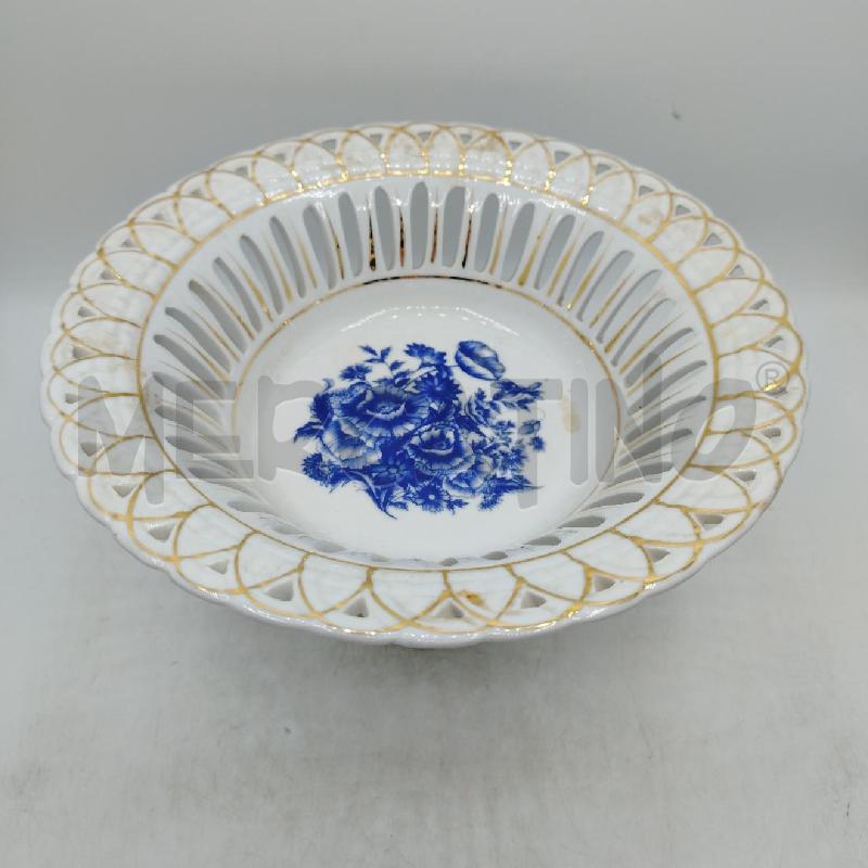 ALZATINA PORCELLANA DEC DORO FIORI BLU | Mercatino dell'Usato Roma viale tirreno 2