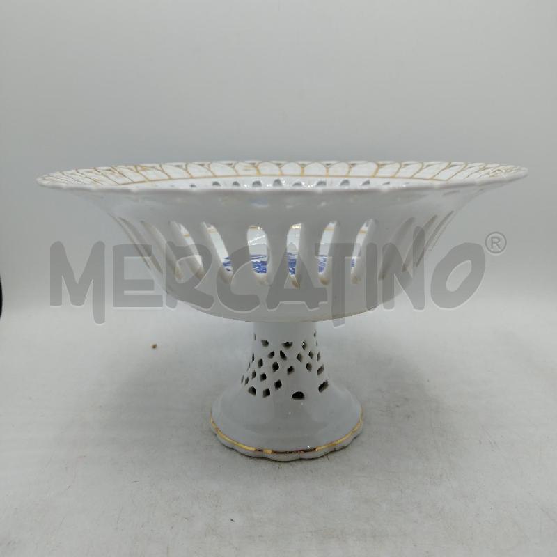 ALZATINA PORCELLANA DEC DORO FIORI BLU | Mercatino dell'Usato Roma viale tirreno 3