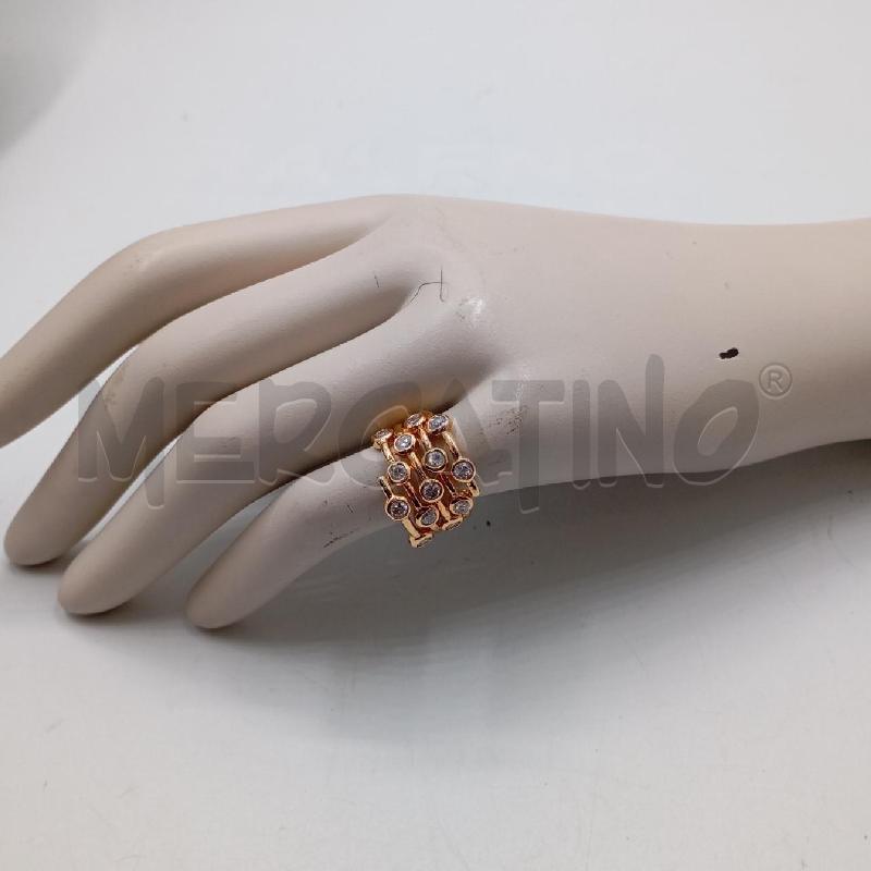 ANELLO D ARGENTATO GI FASCE TONDI STRASS | Mercatino dell'Usato Roma viale tirreno 1