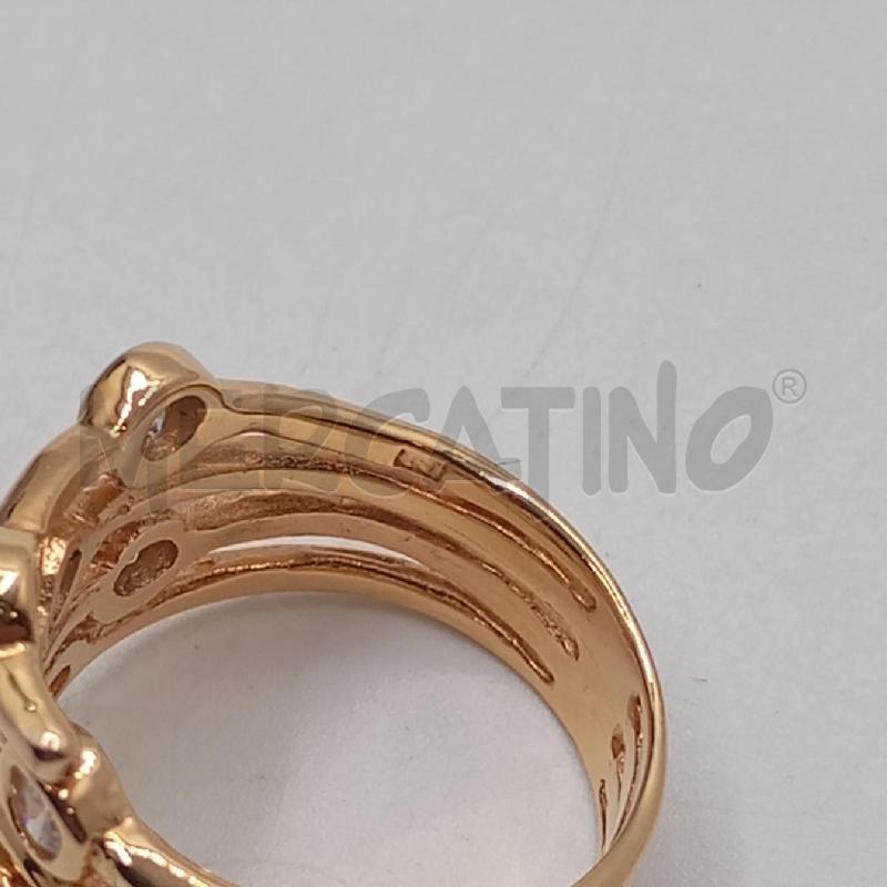 ANELLO D ARGENTATO GI FASCE TONDI STRASS | Mercatino dell'Usato Roma viale tirreno 3