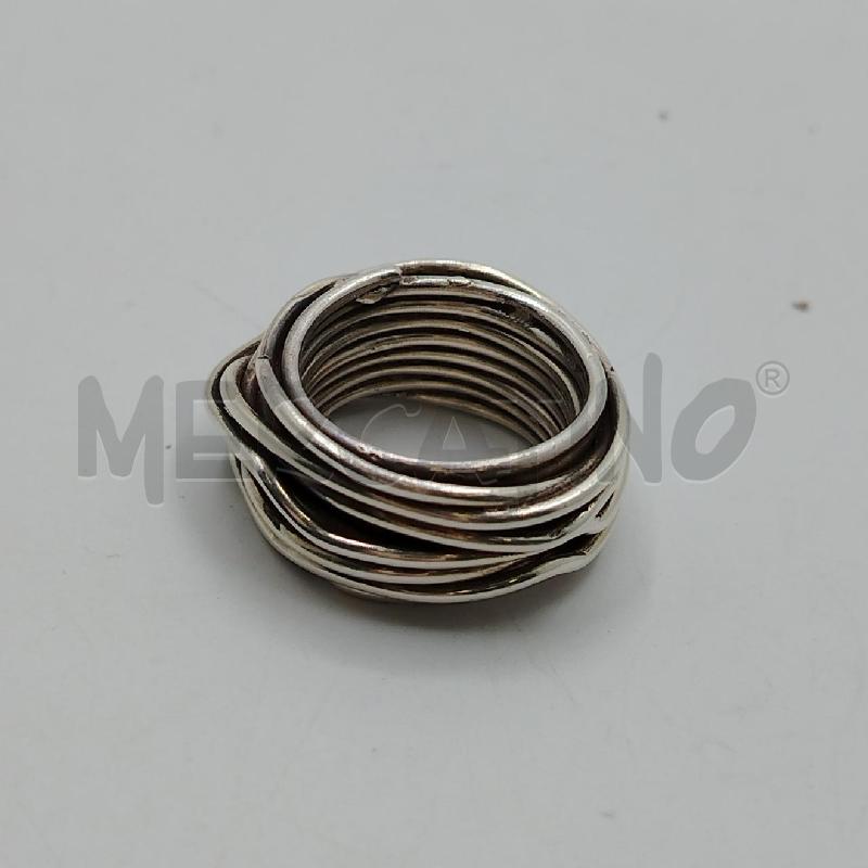 ANELLO D ARGENTATO INTORCIGLIATO | Mercatino dell'Usato Roma viale tirreno 2