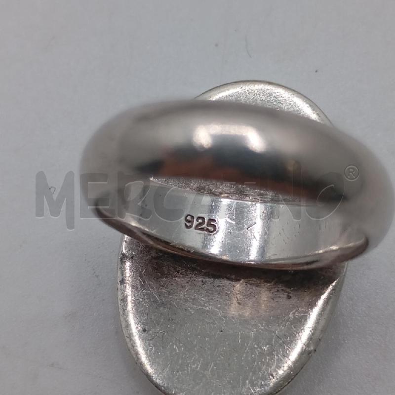 ANELLO D ARGENTATO OVALE MADREPERLATO | Mercatino dell'Usato Roma viale tirreno 3