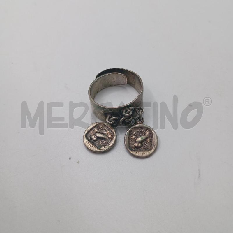 ANELLO D MET FASCIA LARGA MEDAGLEITTE FACCIA | Mercatino dell'Usato Roma viale tirreno 1