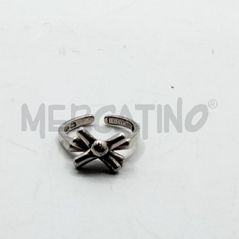 ANELLO D O.P. ORLANDINI ARGENTATO APERTO DUE X SOPRA | Mercatino dell'Usato Roma viale tirreno 1