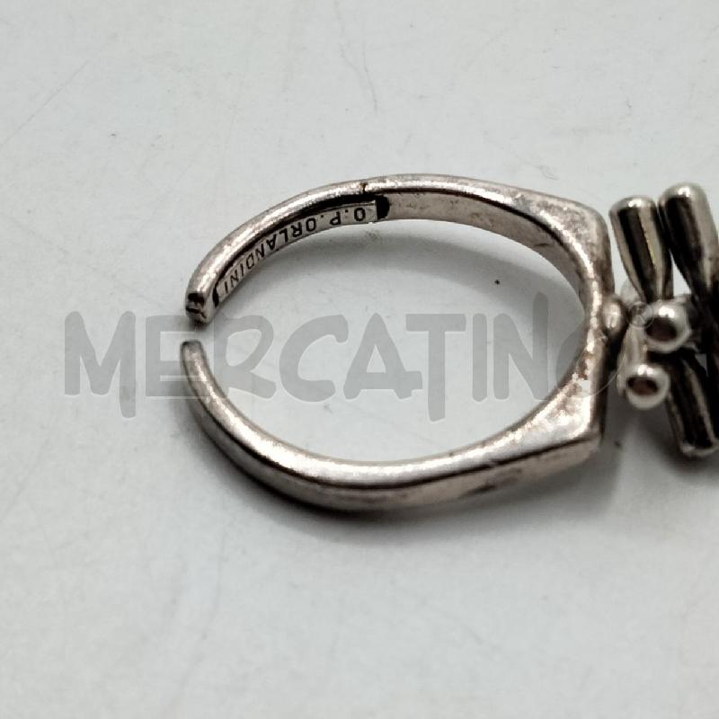 ANELLO D O.P. ORLANDINI ARGENTATO APERTO DUE X SOPRA | Mercatino dell'Usato Roma viale tirreno 4