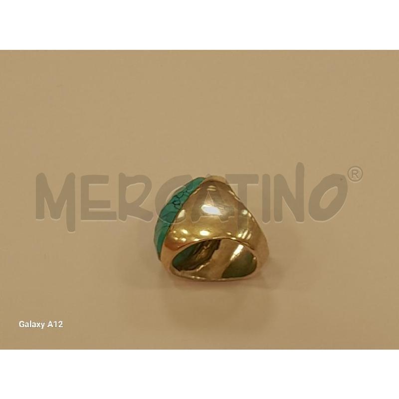 ANELLO MET TURCHESE OVAL  | Mercatino dell'Usato Roma viale tirreno 3