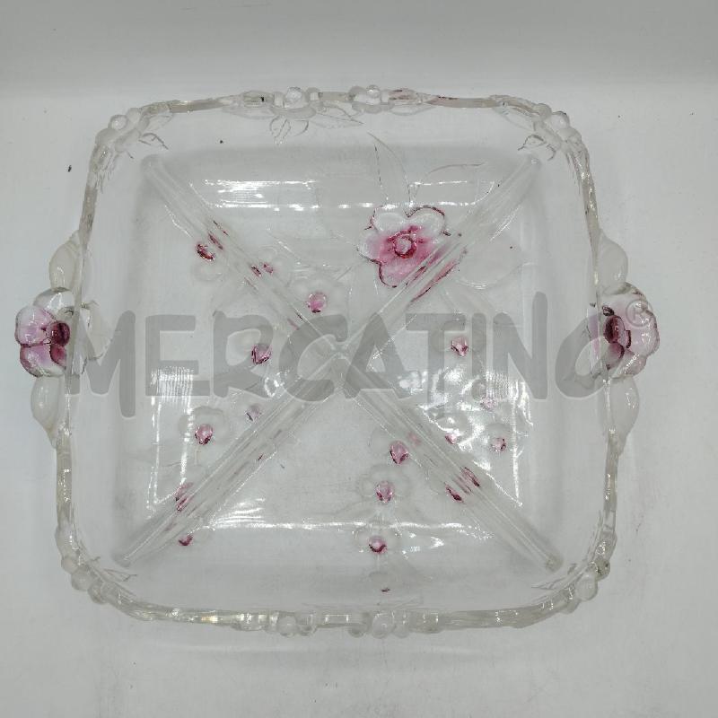 ANTIPASTIERA CRISTALLO GERMANY DEC ROSE | Mercatino dell'Usato Roma viale tirreno 3