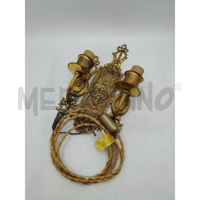 APPLIQUE OTTONE 2 LUCI DECORATO | Mercatino dell'Usato Roma viale tirreno 1