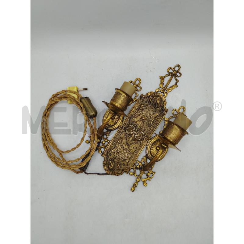 APPLIQUE OTTONE 2 LUCI DECORATO | Mercatino dell'Usato Roma viale tirreno 2