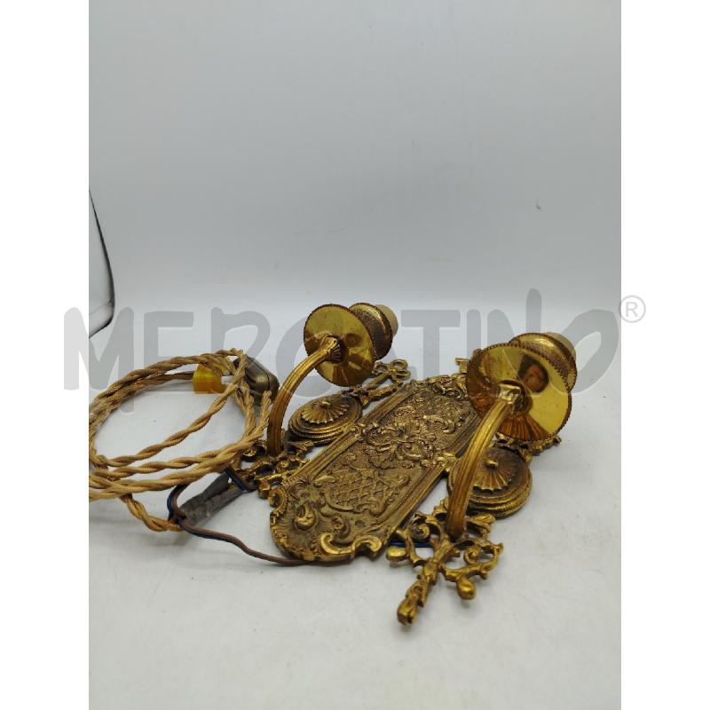 APPLIQUE OTTONE 2 LUCI DECORATO | Mercatino dell'Usato Roma viale tirreno 3