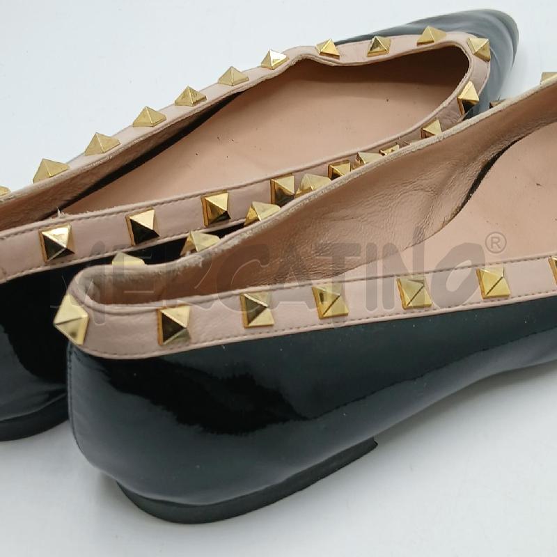 BALLERINA GUJA MILANO NERO/BEIGE CON BORCHIE | Mercatino dell'Usato Roma viale tirreno 3
