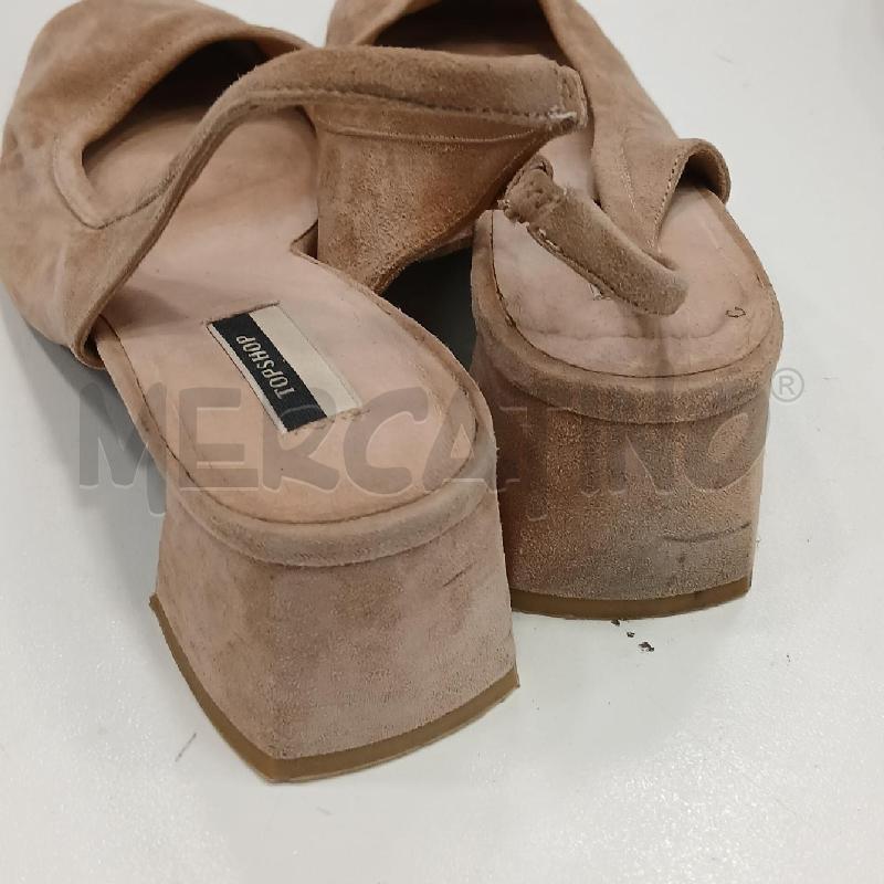 BALLERINA TOPSHOP BEIGE CON TACCO | Mercatino dell'Usato Roma viale tirreno 2