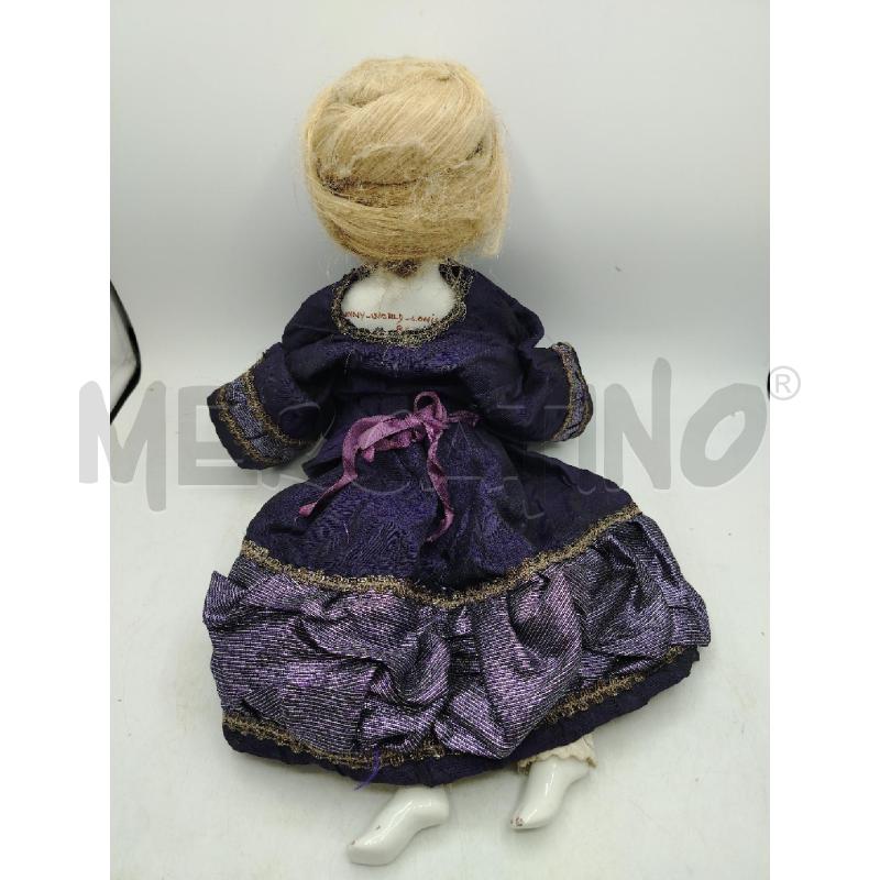 BAMBOLA CERAMICA VESTITO VIOLA VICENTINA | Mercatino dell'Usato Roma viale tirreno 4