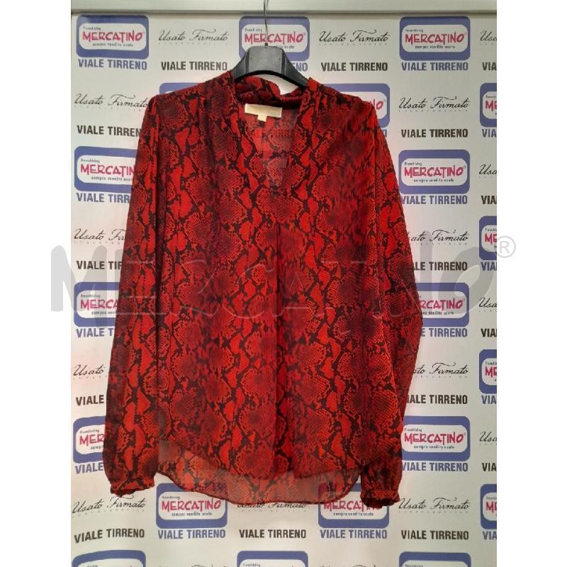 BLUSA D MICHAEL KORS ROSSO NERO PITONATO | Mercatino dell'Usato Roma viale tirreno 1