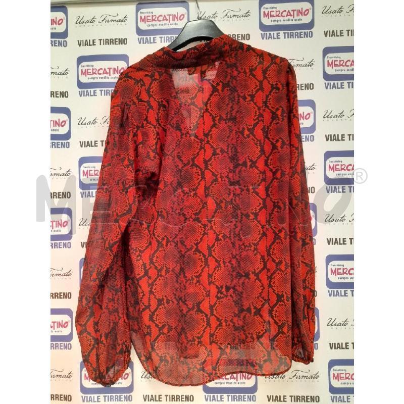 BLUSA D MICHAEL KORS ROSSO NERO PITONATO | Mercatino dell'Usato Roma viale tirreno 2