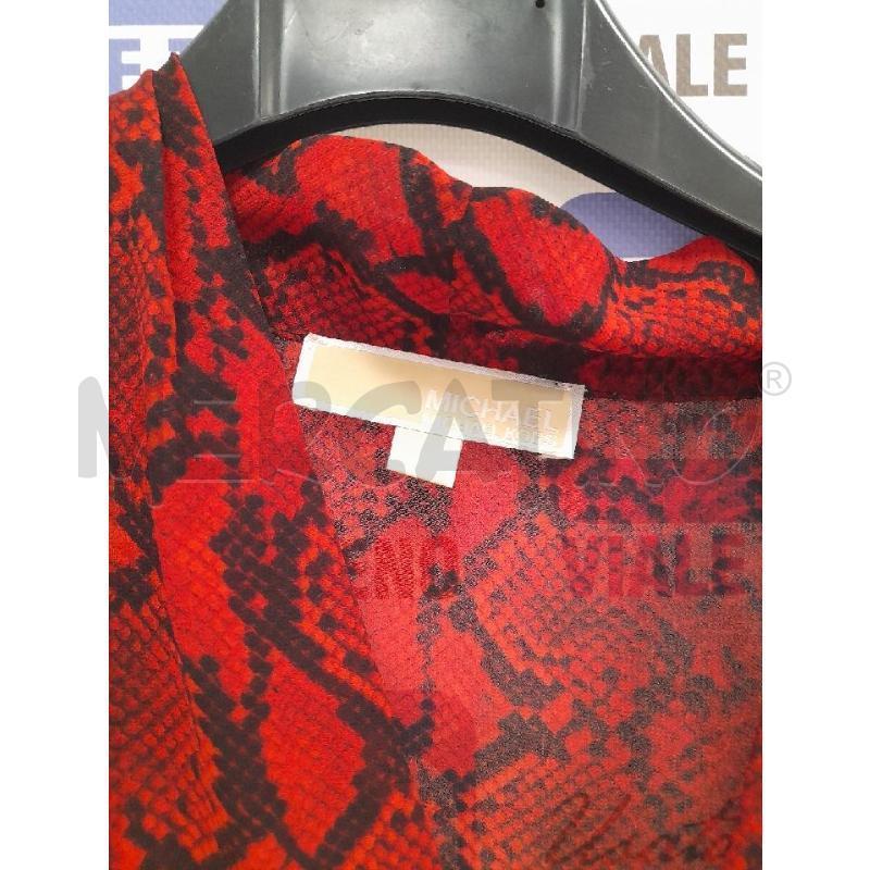 BLUSA D MICHAEL KORS ROSSO NERO PITONATO | Mercatino dell'Usato Roma viale tirreno 3